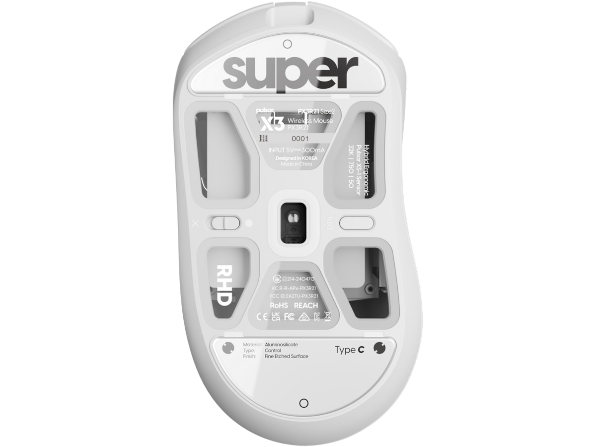 Pulsar Superglide Type-C X3 Series (hvidt) Tilbehør til gaming tastatur og mus