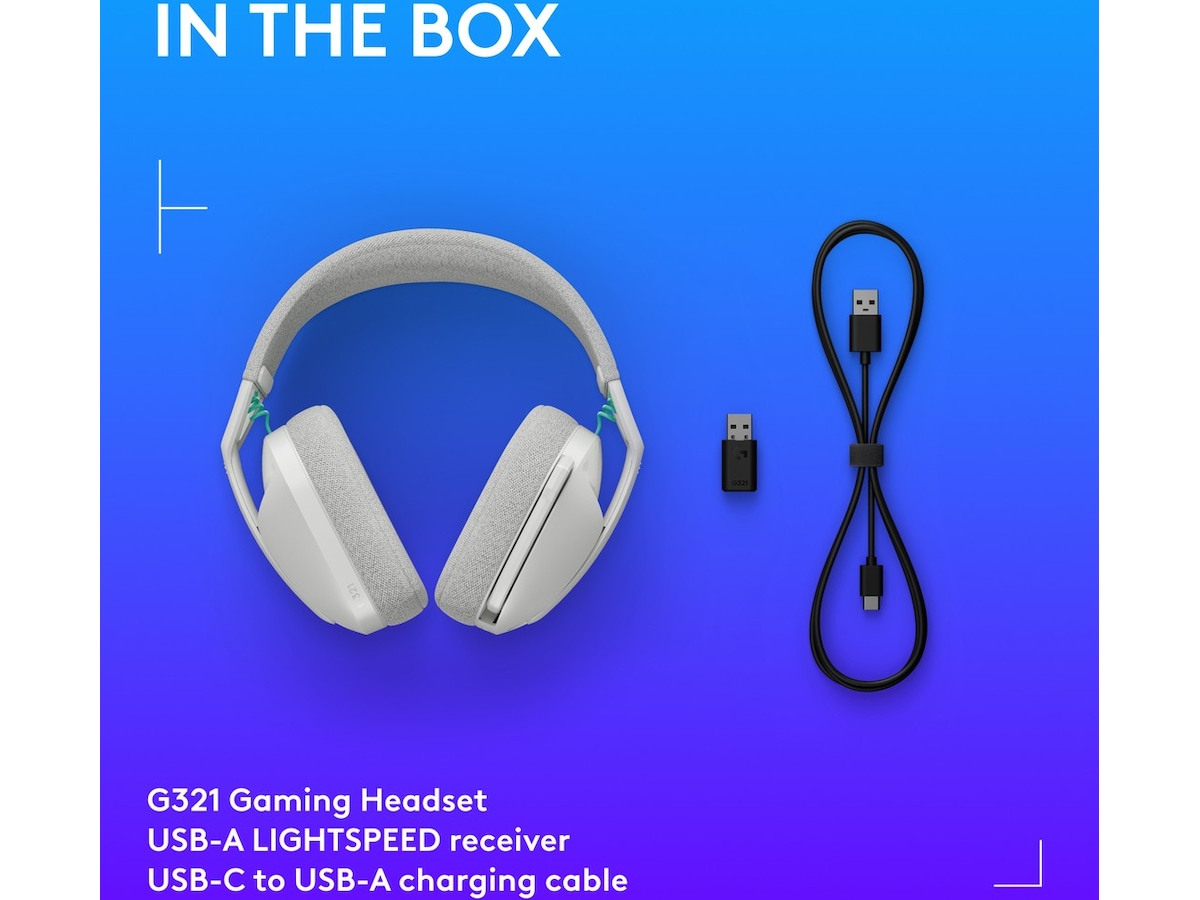 Logitech G321 Lightspeed Trådløst Gamingheadset (hvid) Gamingheadset