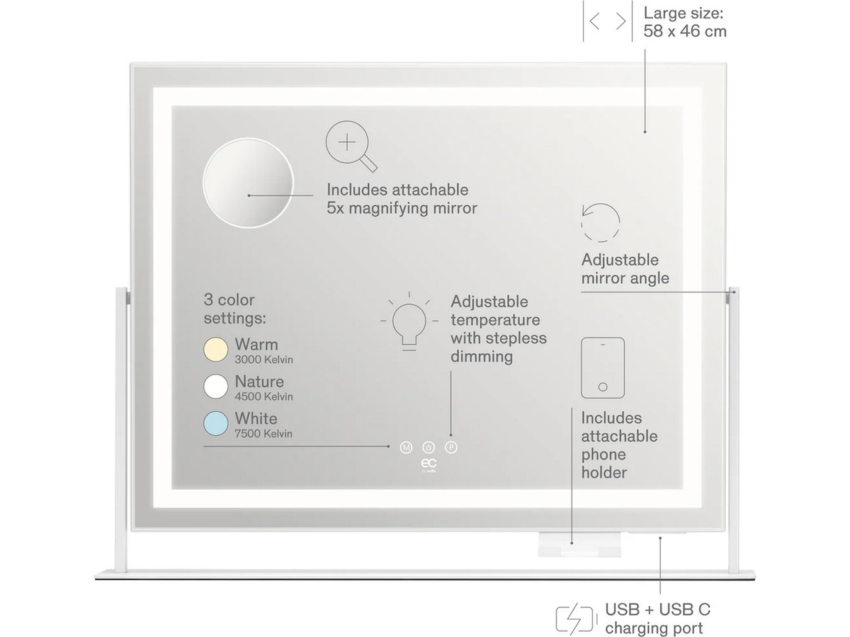 EC Sparkle Sminkespejl Ansigtspleje