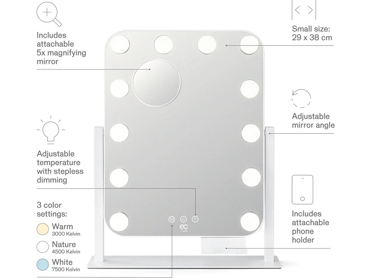 EC Shine Sminkespejl Ansigtspleje