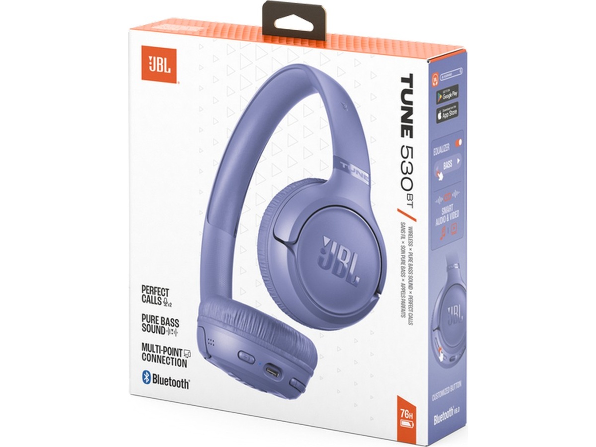 JBL Tune530BT trådløse hovedtelefoner, Over-Ear (lavendel) Høretelefoner