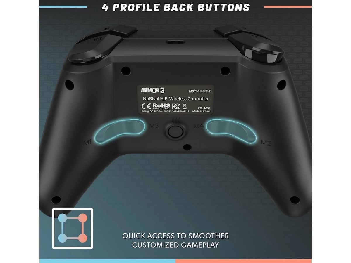 Hyperkin Armor 3 NuRival NSW2 trådløs controller (sort) Tilbehør til spilkonsoller