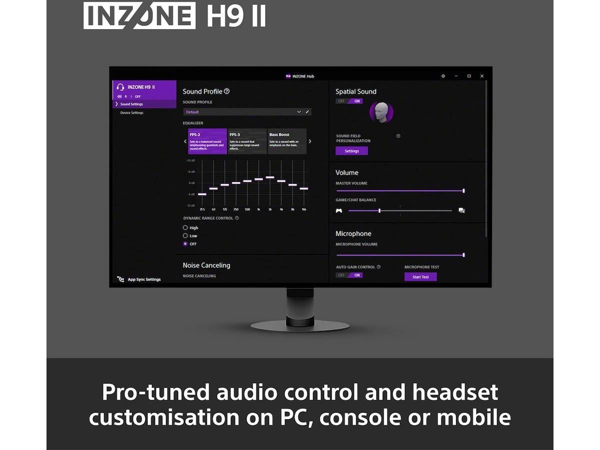 Sony INZONE H9 II Trådlöst Brusreducerande Headset (vit) Gamingheadset