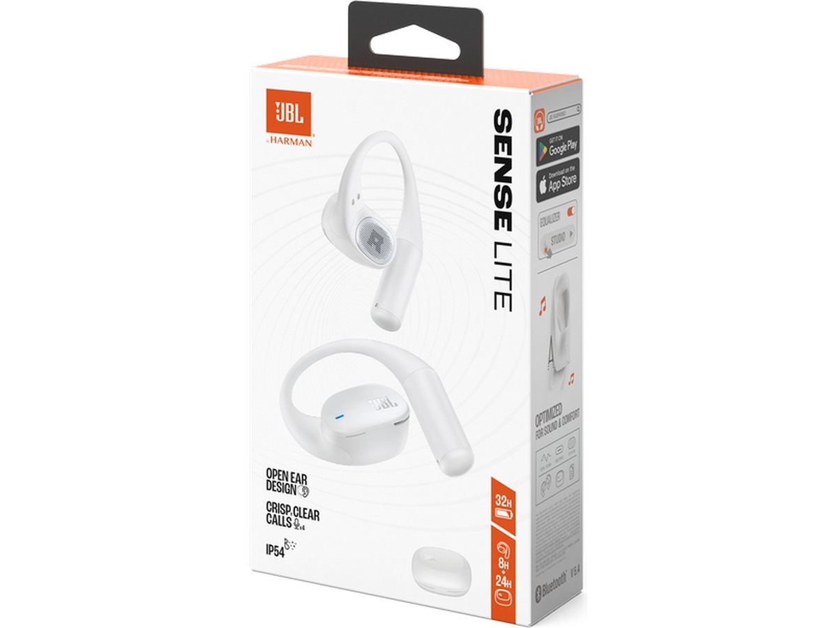 JBL Sense Lite Trådlösa Öronsnäckor, Open-ear (vit) In-ear høretelefoner