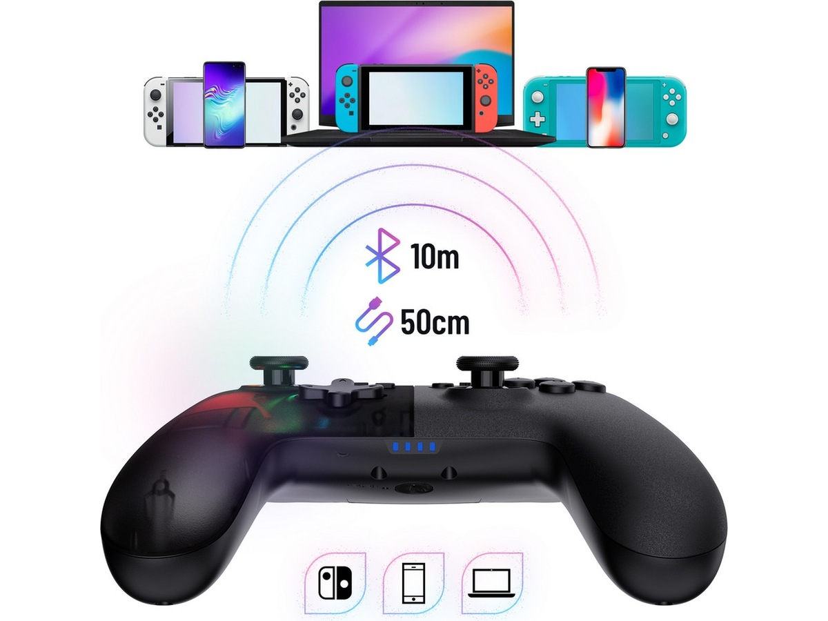 Oniverse Onipad Nintendo Switch 2 trådløs controller (sort) Tilbehør til spilkonsoller