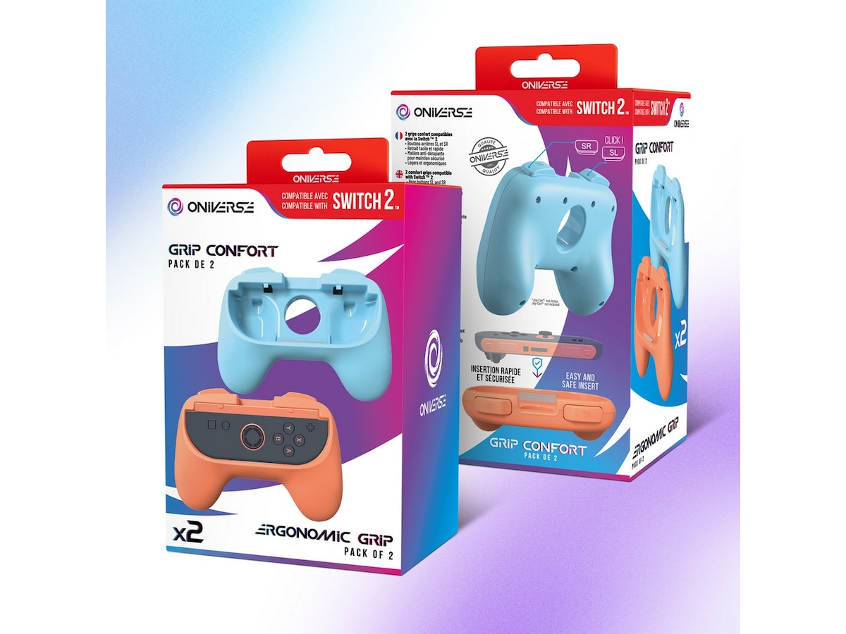 Oniverse Nintendo Switch 2 ergonomiske greb (2-pak) Tilbehør til spilkonsoller