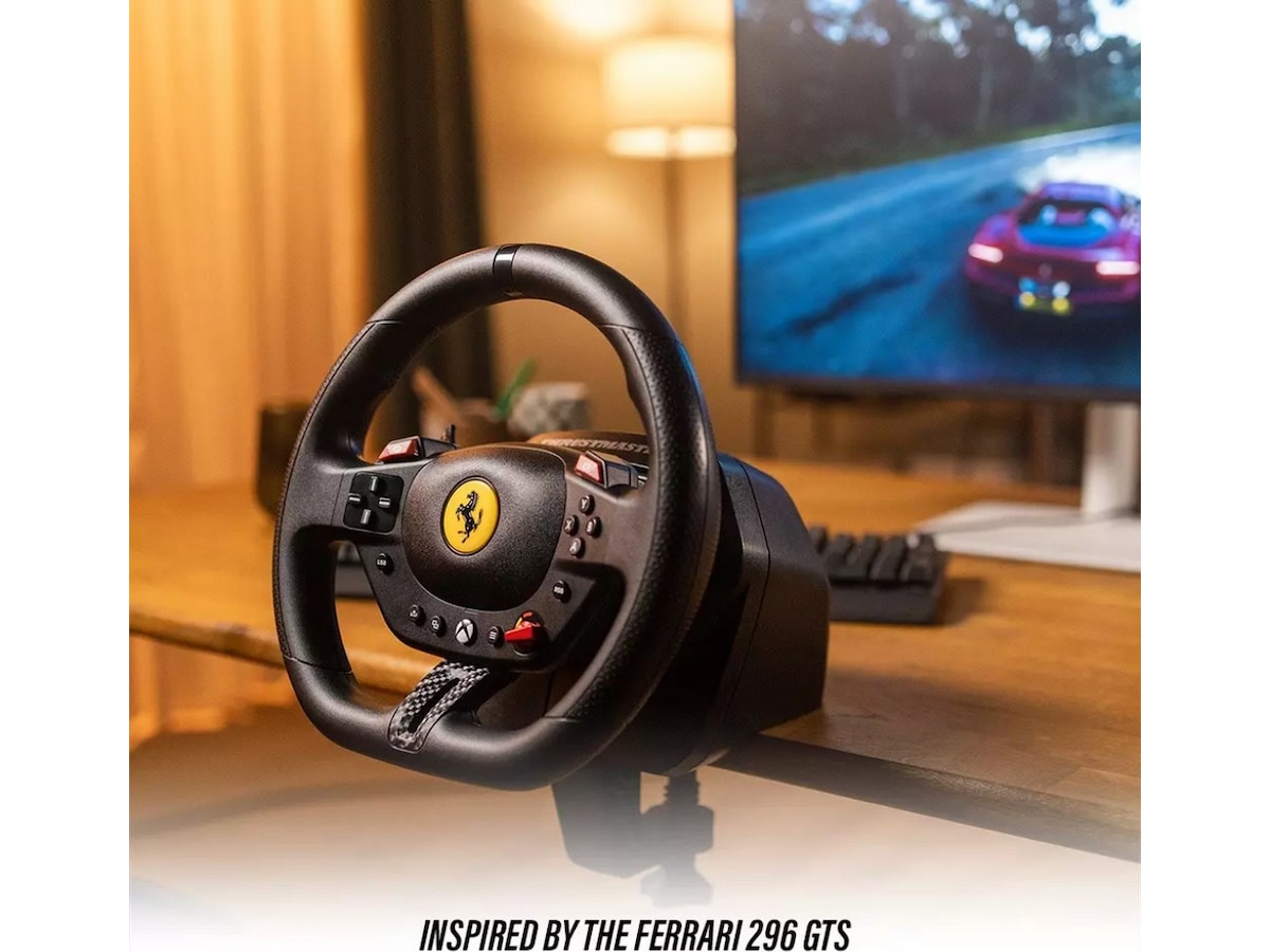 Thrustmaster T98-X Ferrari 296 GTS Racing Wheel Rat og pedaler