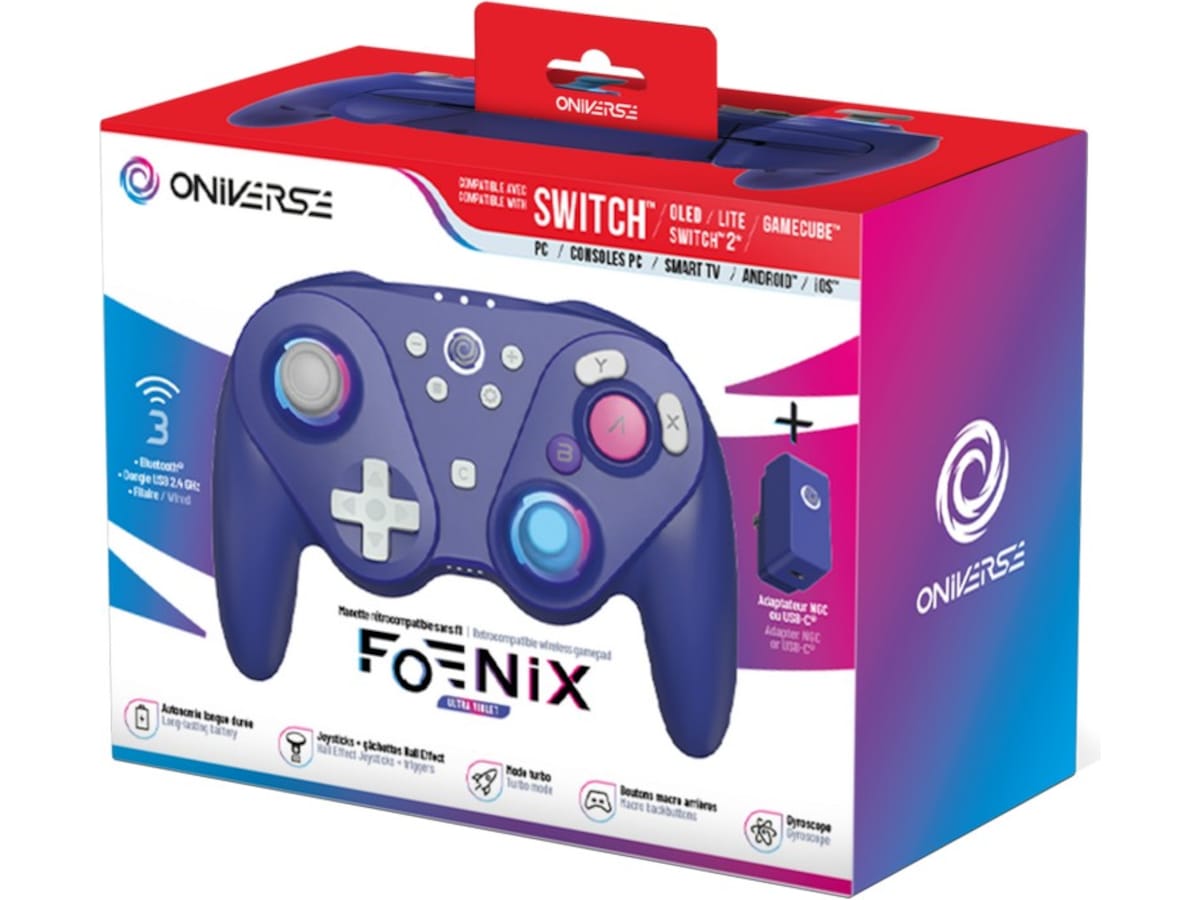 Oniverse Foenix Nintendo Switch 2 trådløs controller (violet) Tilbehør til spilkonsoller