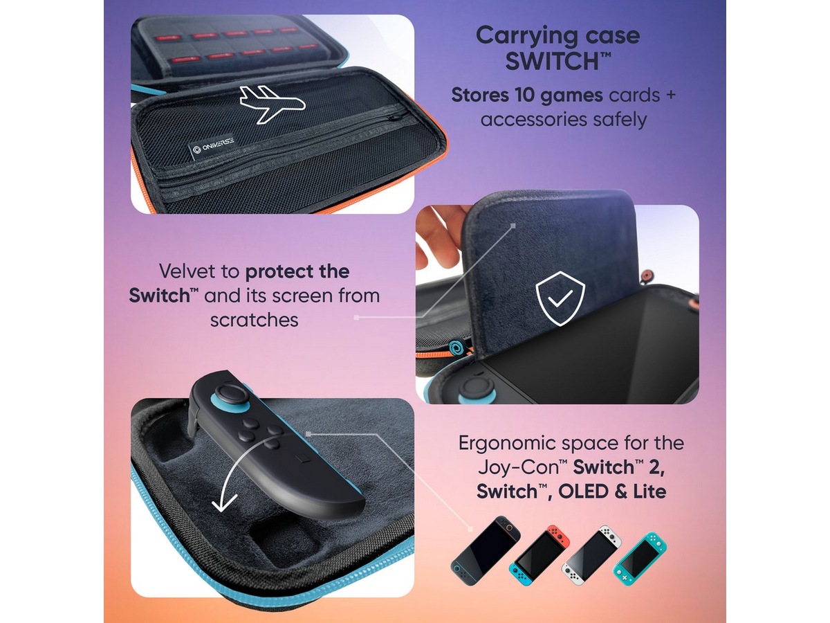 Oniverse Nintendo Switch 2 bæretaske (grå) Tilbehør til spilkonsoller
