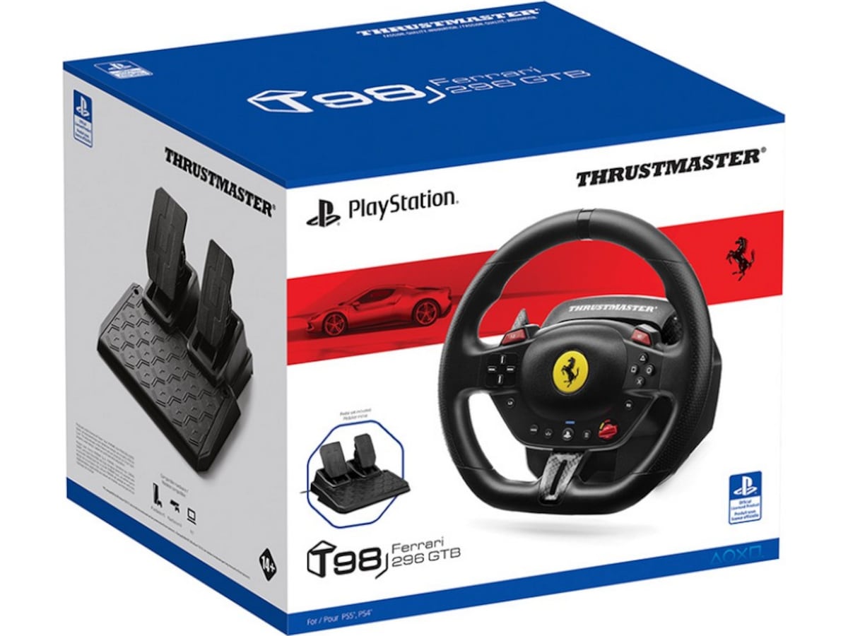 Thrustmaster T98 Ferrari 296 GTB Rat og pedaler
