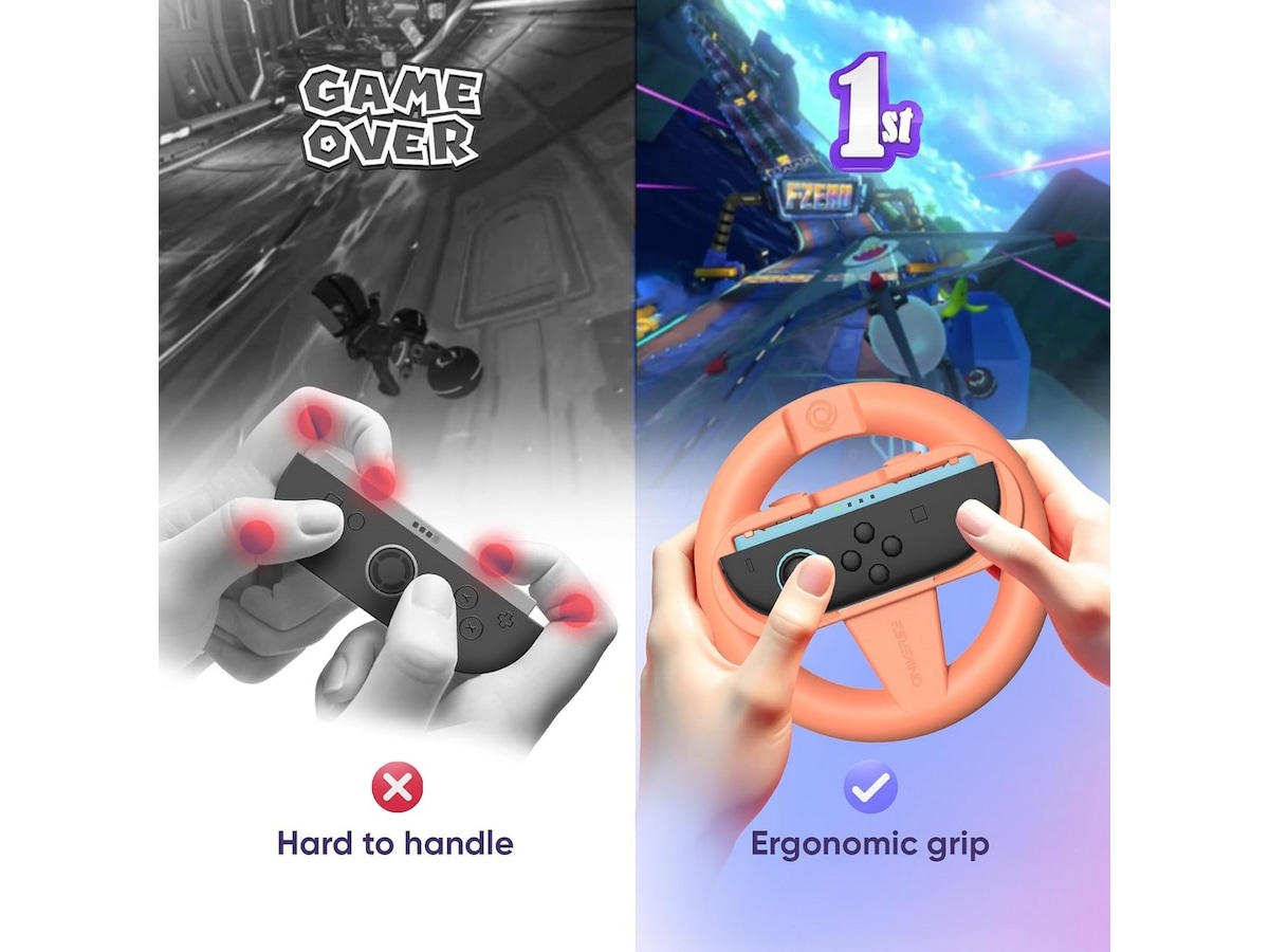 Oniverse 4-pak racerdæk til Switch 2 Tilbehør til spilkonsoller