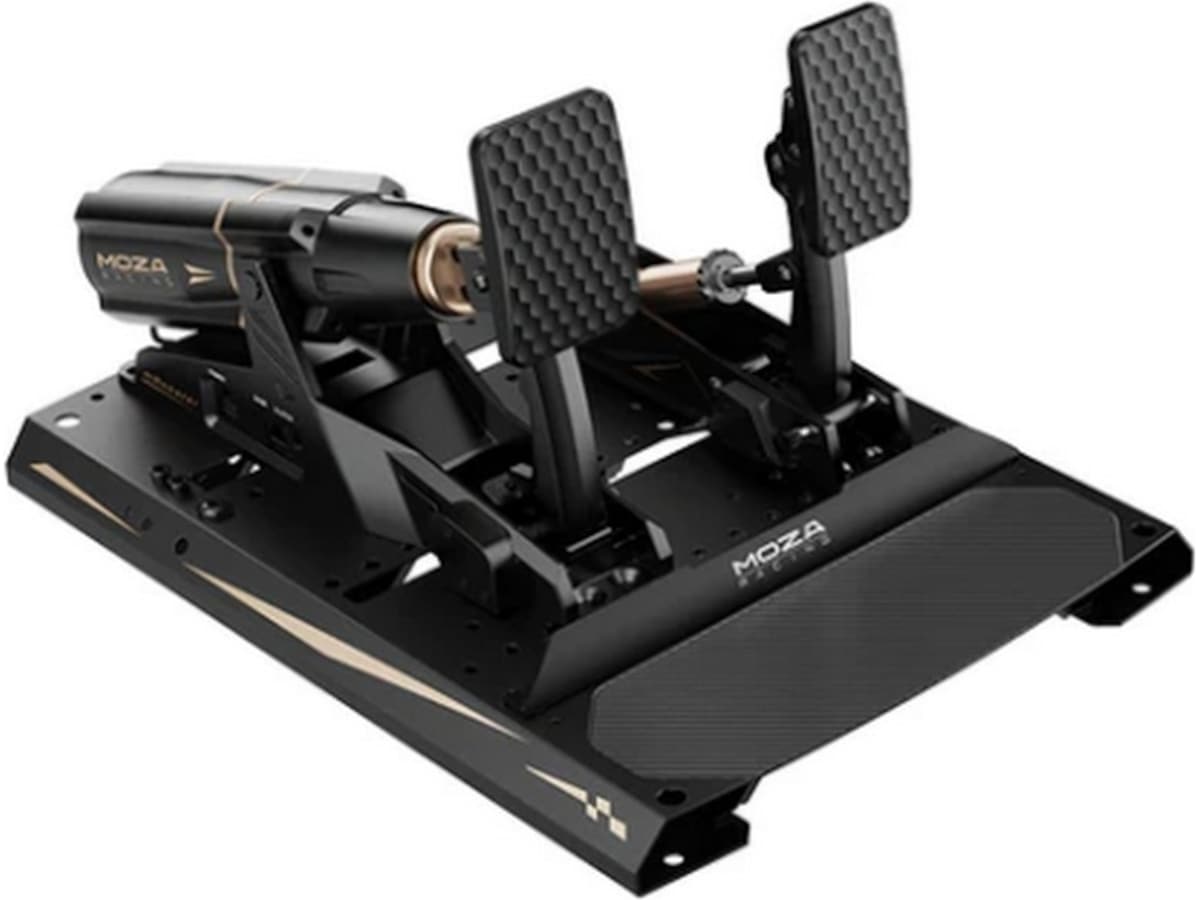 MOZA mBooster Active Pedal Set (med CRP2-gaspedal) Rat og pedaler