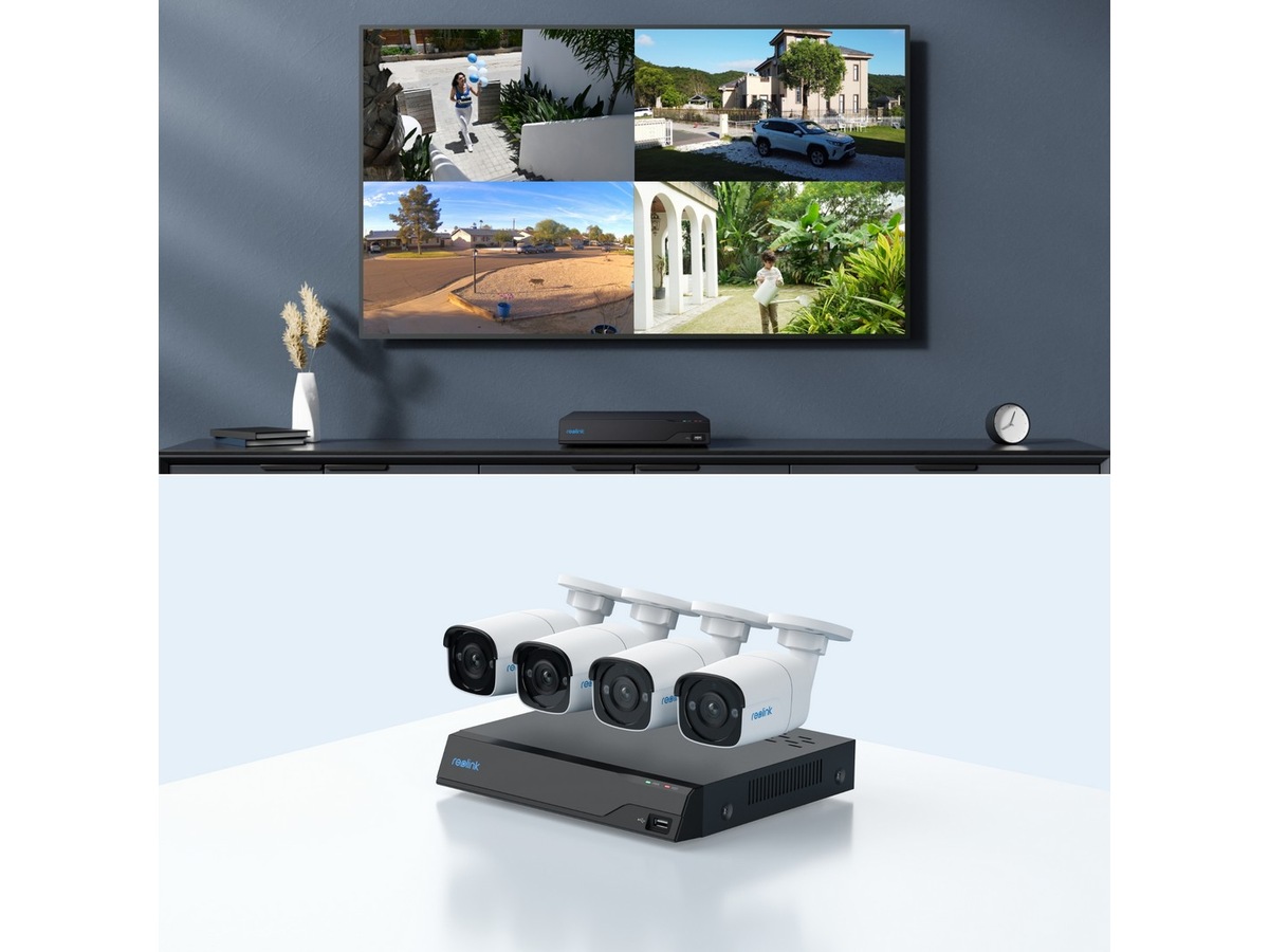 Reolink NVS8-5MB4 NVR med 4 kameraer Overvågningskameraer