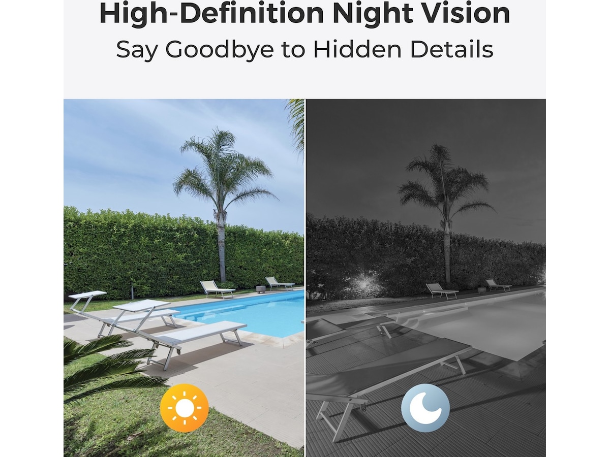 Reolink NVS8-5MB4 NVR med 4 kameraer Overvågningskameraer