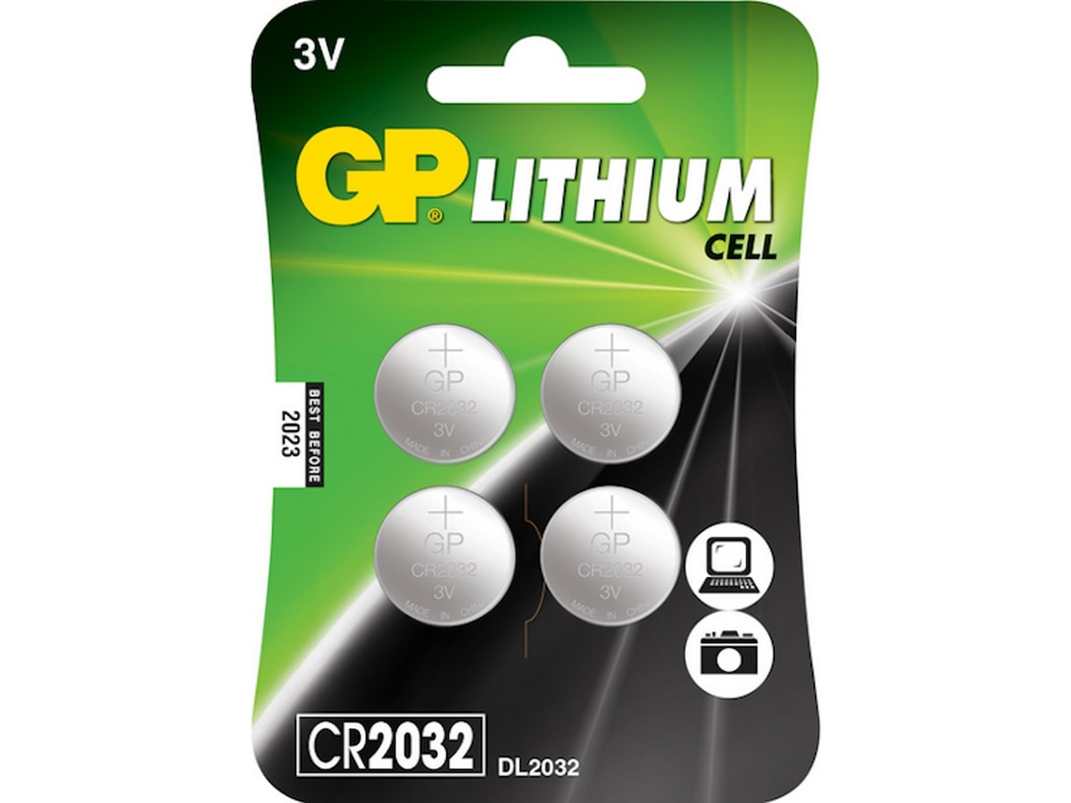 GP Ultra Plus lithium knapcellebatteri CR2032 4-pak Generelle batterier