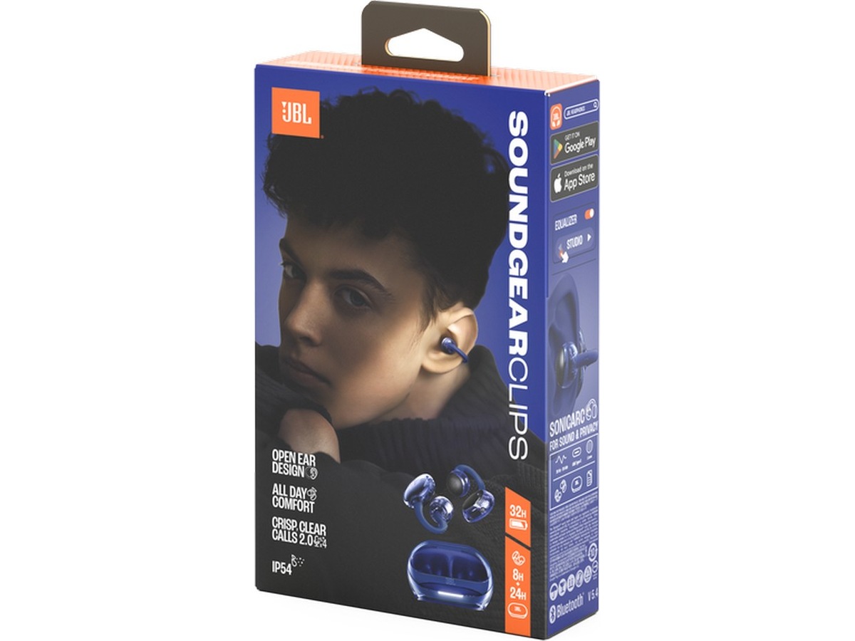 JBL Soundgear Clips Trådløse Ørepropper (blå) In-ear høretelefoner