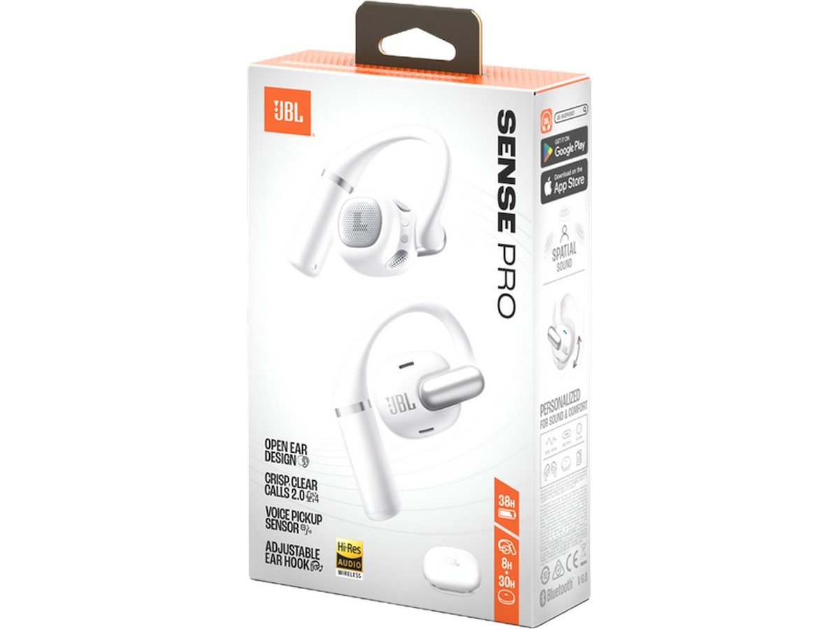 JBL Sense Pro Trådløse Ørepropper, Open-ear (hvid) In-ear høretelefoner