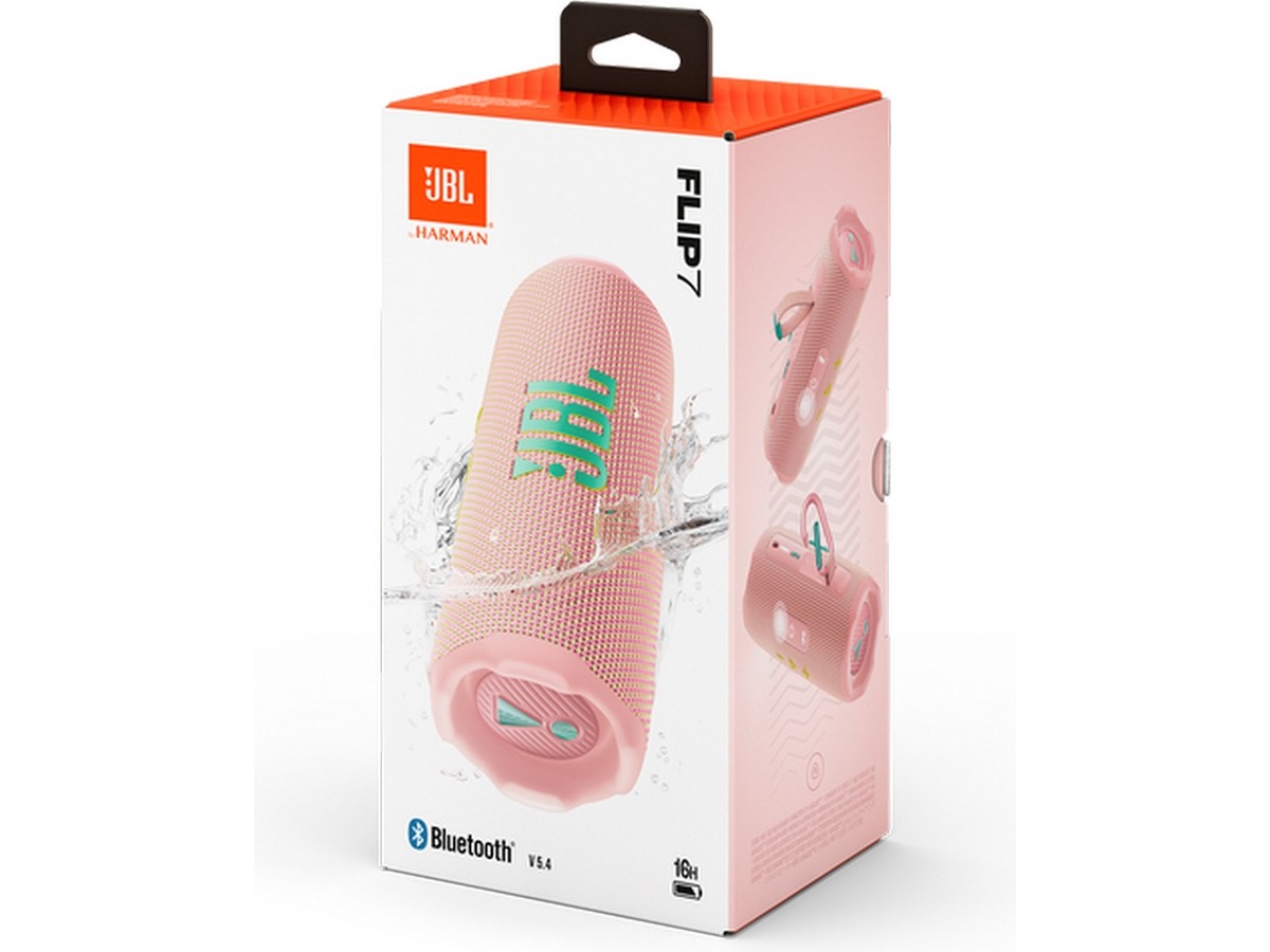 JBL Flip 7 trådløs bluetooth-højttaler (rosa) Trådløs / Bluetooth højttaler