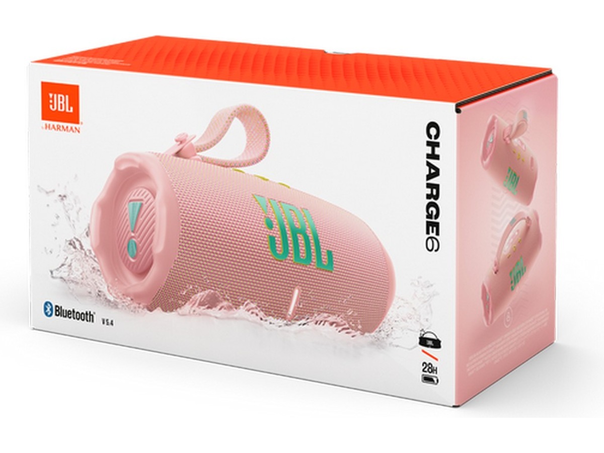 JBL Charge 6 trådløs bluetooth-højttaler (rosa) Trådløs / Bluetooth højttaler