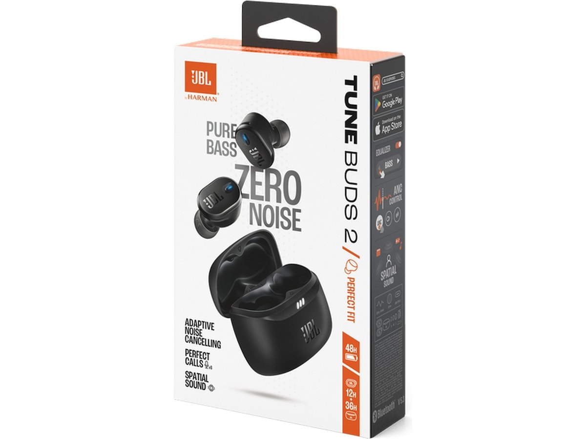 JBL Tune Buds 2 trådløse ørepropper, In-Ear (sort) In-ear høretelefoner
