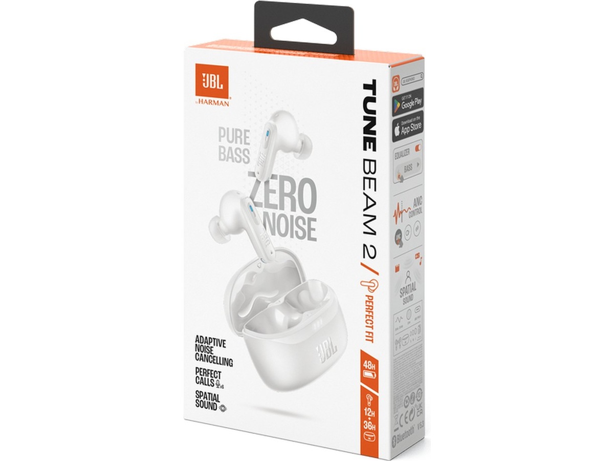 JBL Tune Beam 2 Trådløse Ørepropper (hvid) In-ear høretelefoner