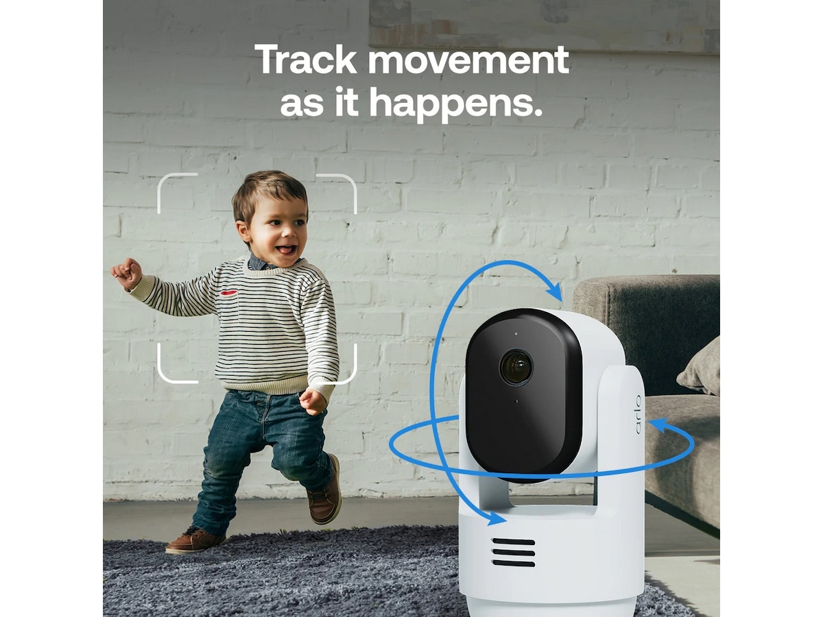 Arlo Essential 3 2K PTZ indendørs overvågningskamera 2-pack Overvågningskameraer