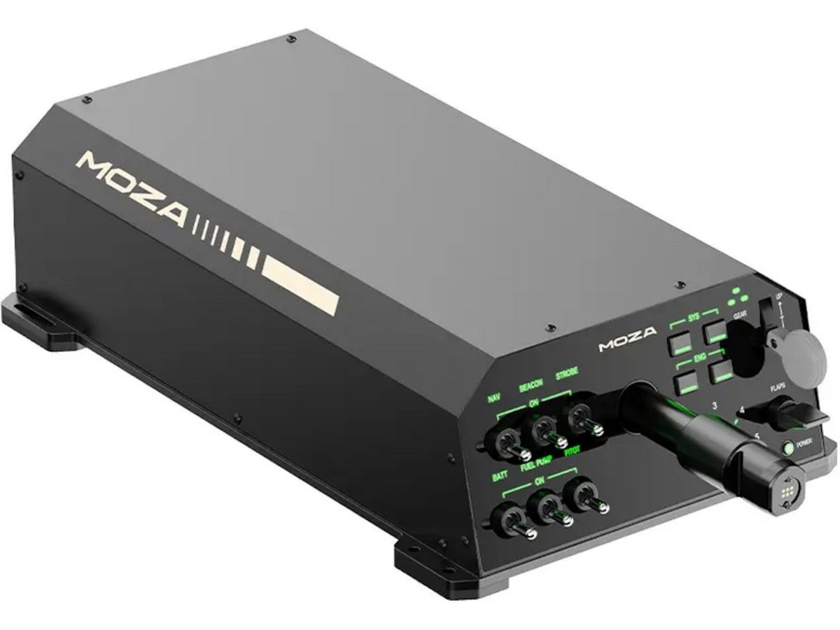 MOZA AY210 force feedback yoke base Rat og pedaler