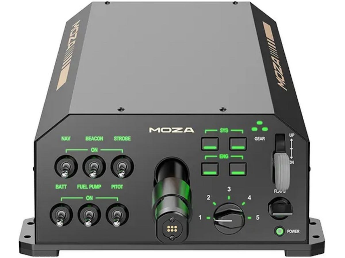 MOZA AY210 force feedback yoke base Rat og pedaler