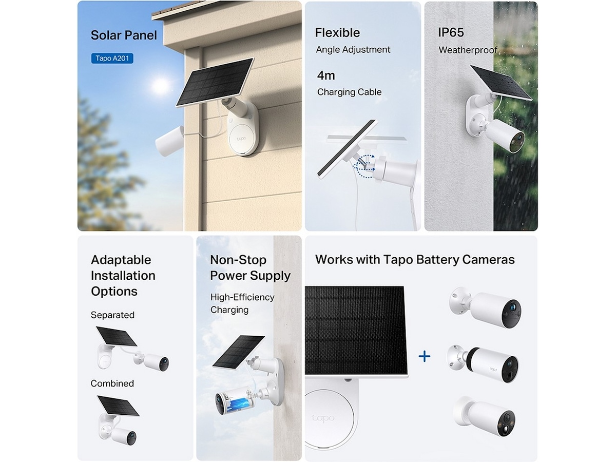 TP-Link Tapo A201 solcellepanel Tilbehør til overvågningskameraer