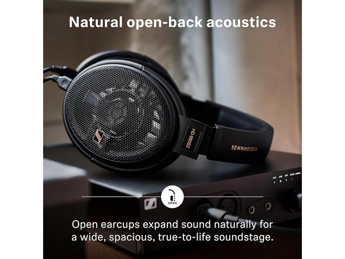 Sennheiser HD660S 2 åbne hovedtelefoner, over-ear (sort) Høretelefoner