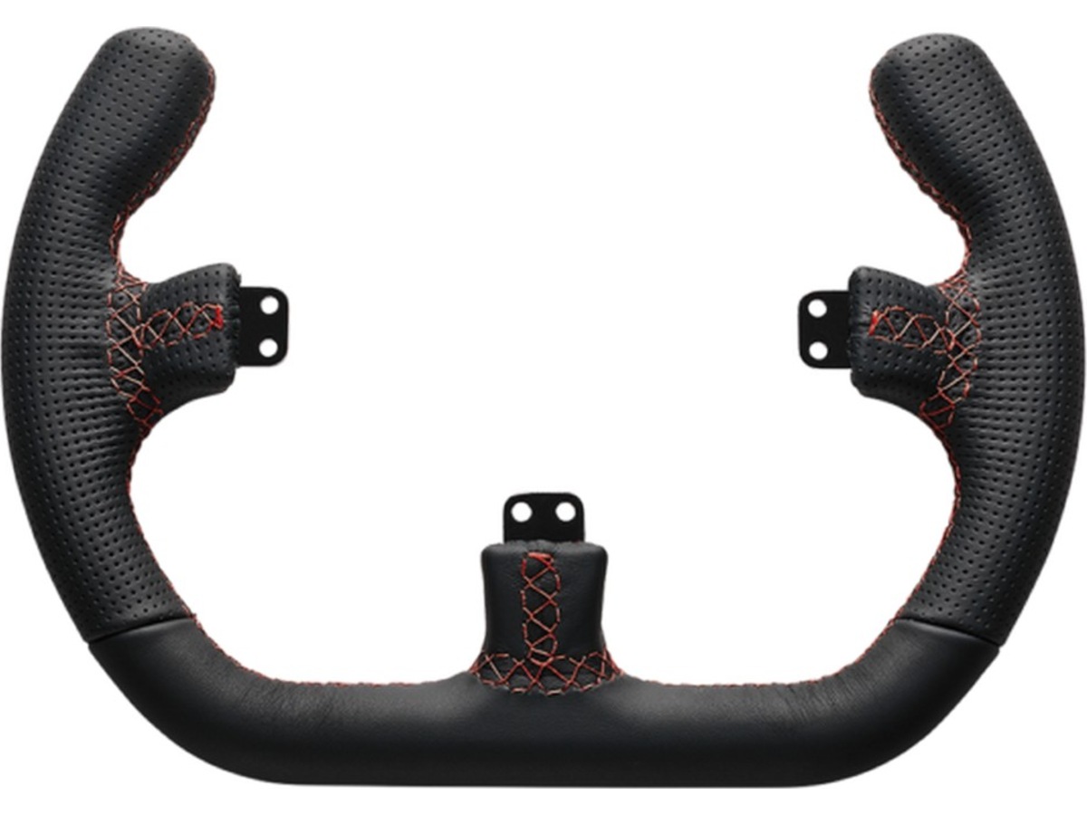 Asetek Open D ratkrans læder (sort) Rat og pedaler