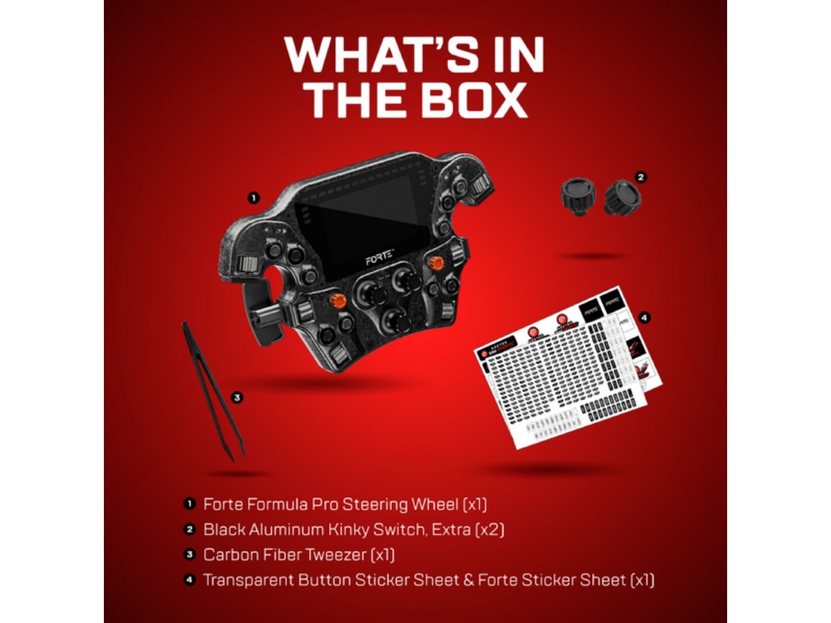 Asetek Forte Formula Pro rat Rat og pedaler