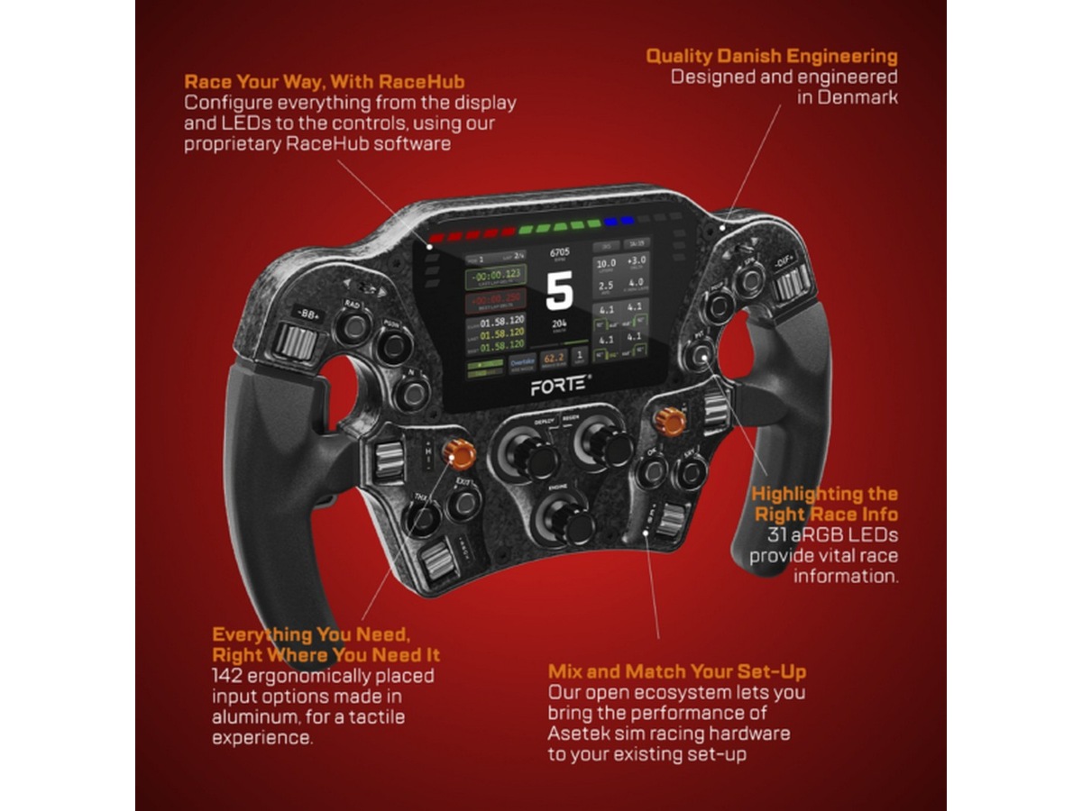 Asetek Forte Formula Pro rat Rat og pedaler