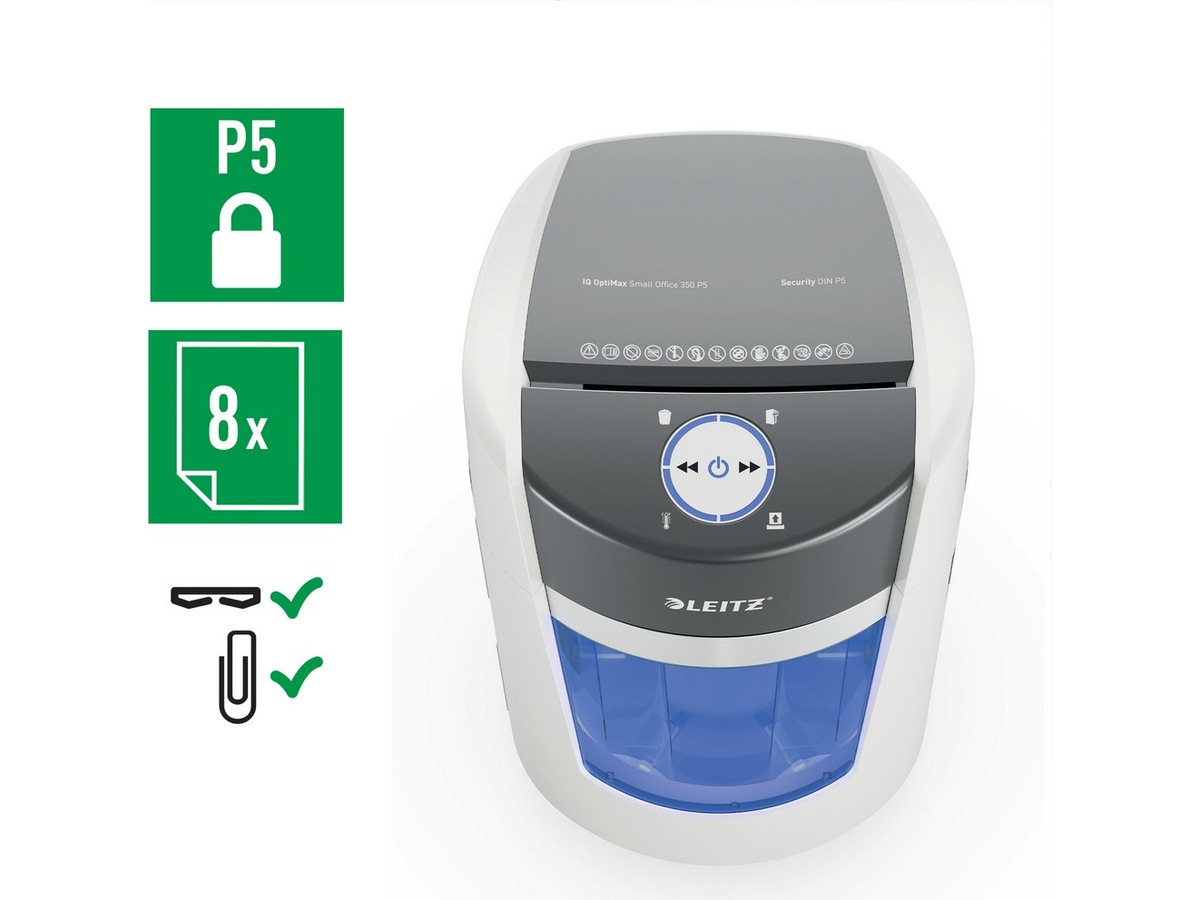 Leitz Makualtor IQ OptiMax Small Office 350 Mikromakulering P5 Makuleringsmaskiner