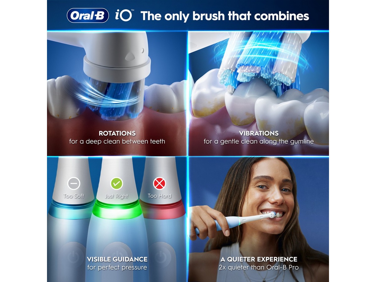 Oral-B iO3 elektrisk tandbørste (hvid) Tilbehør til tandpleje