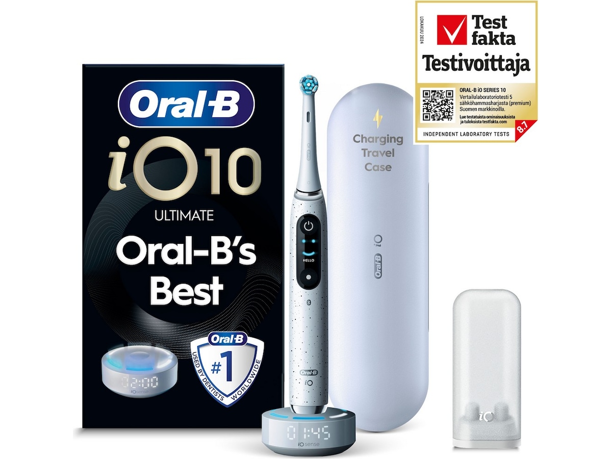 Oral-B iO10 elektrisk tandbørste (hvid) Tilbehør til tandpleje