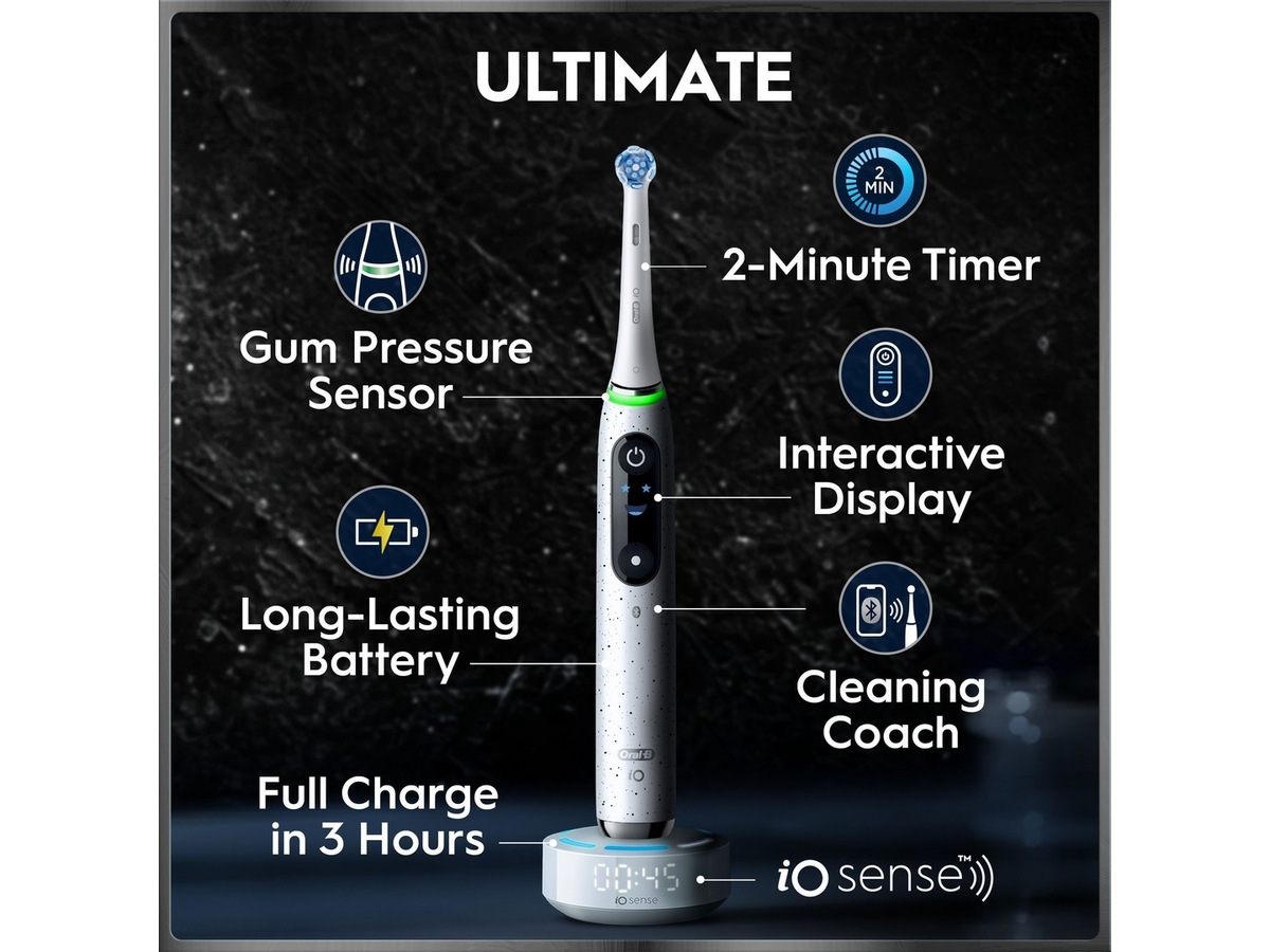 Oral-B iO10 elektrisk tandbørste (hvid) Tilbehør til tandpleje