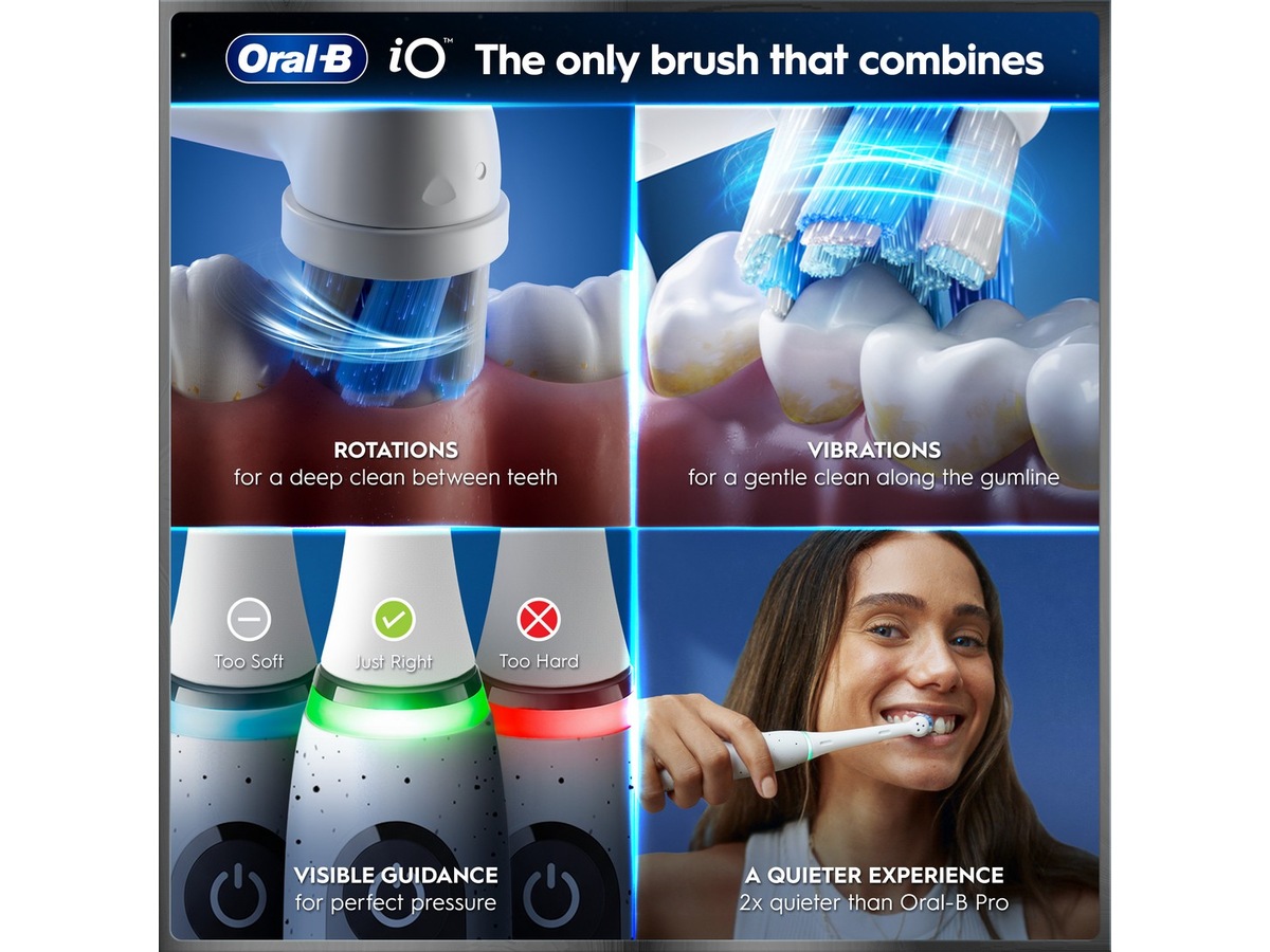 Oral-B iO10 elektrisk tandbørste (hvid) Tilbehør til tandpleje