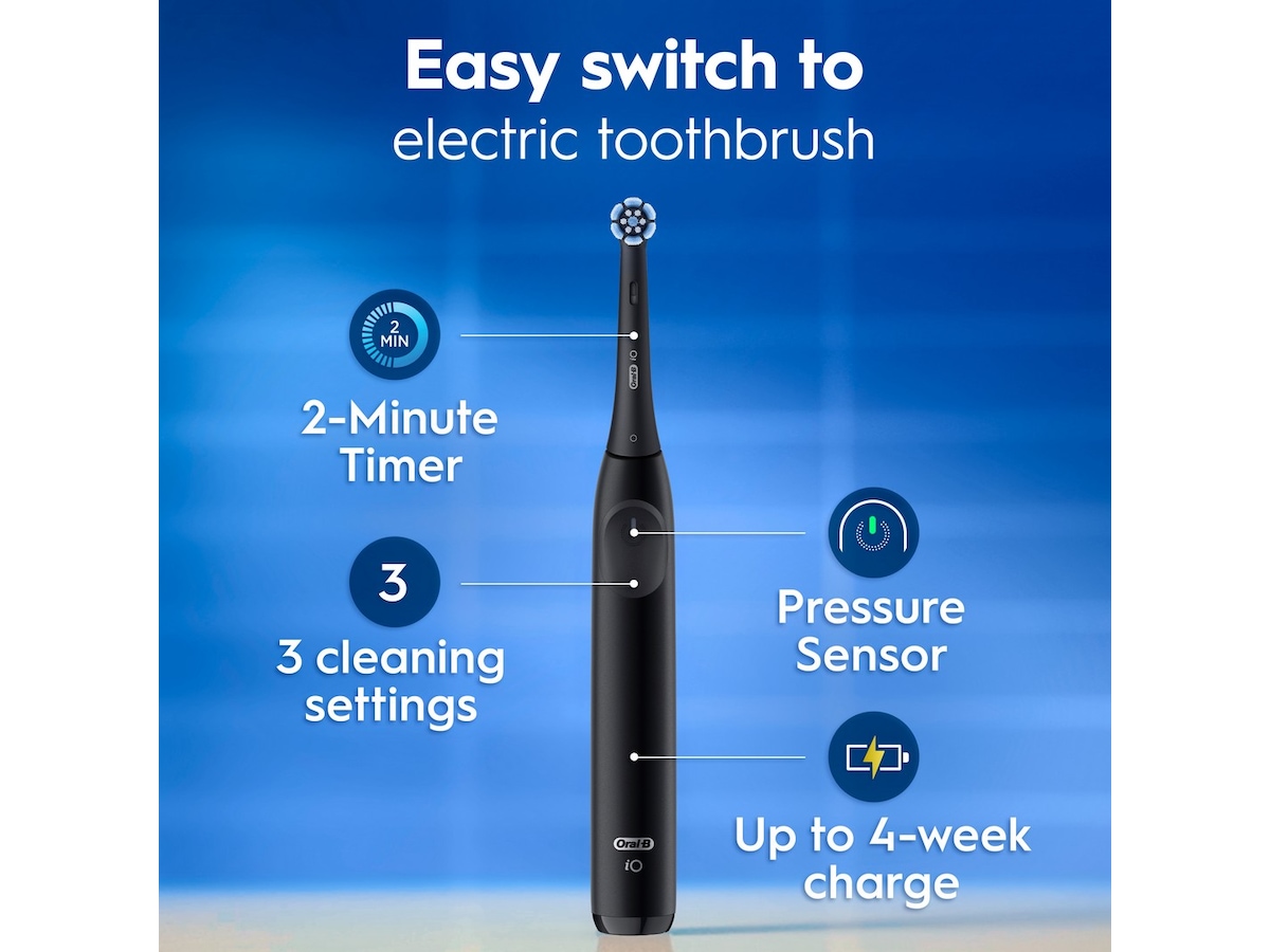 Oral-B iO 2 elektrisk tandbørste (Night Black) Tilbehør til tandpleje