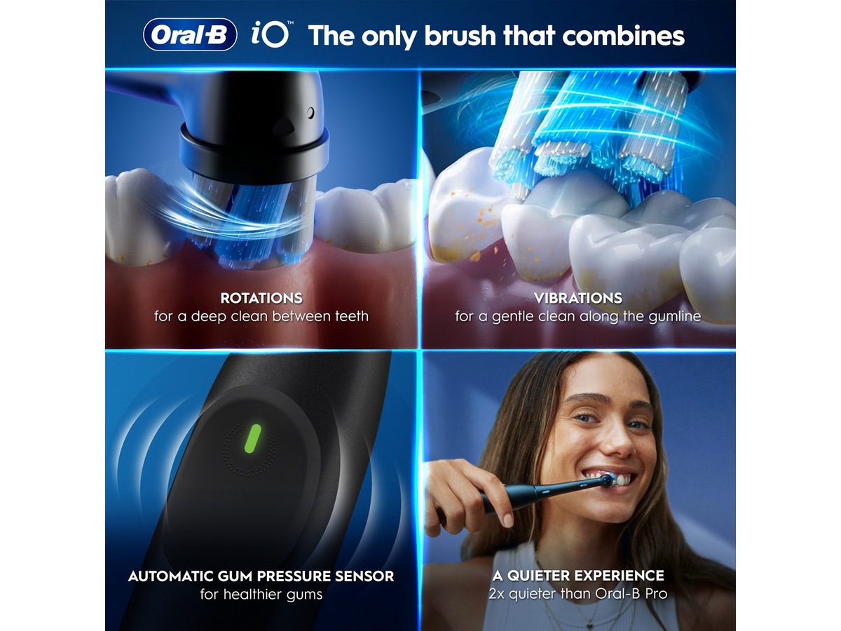 Oral-B iO 2 elektrisk tandbørste (Night Black) Tilbehør til tandpleje