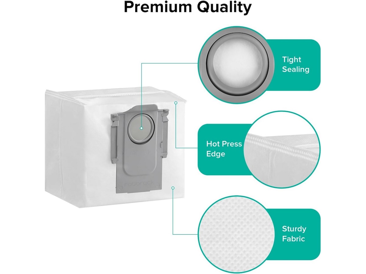 Roborock dammpåse för laddningsdocka 6 st Tilbehør til støvsugere og rengøring