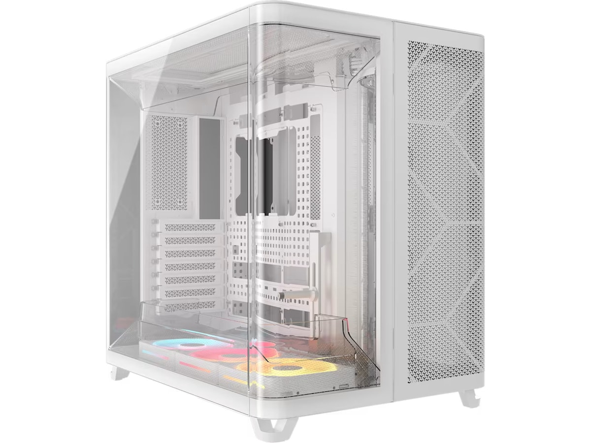 Corsair AIR 5400 LX-R RGB iCUE LINK Triple Chamber Mid Tower (hvid) Midi Tower