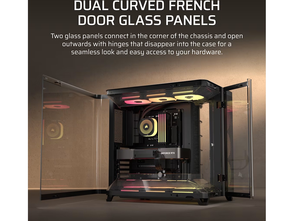 Corsair AIR 5400 LX-R RGB iCUE LINK Triple Chamber Mid Tower (sort) Midi Tower