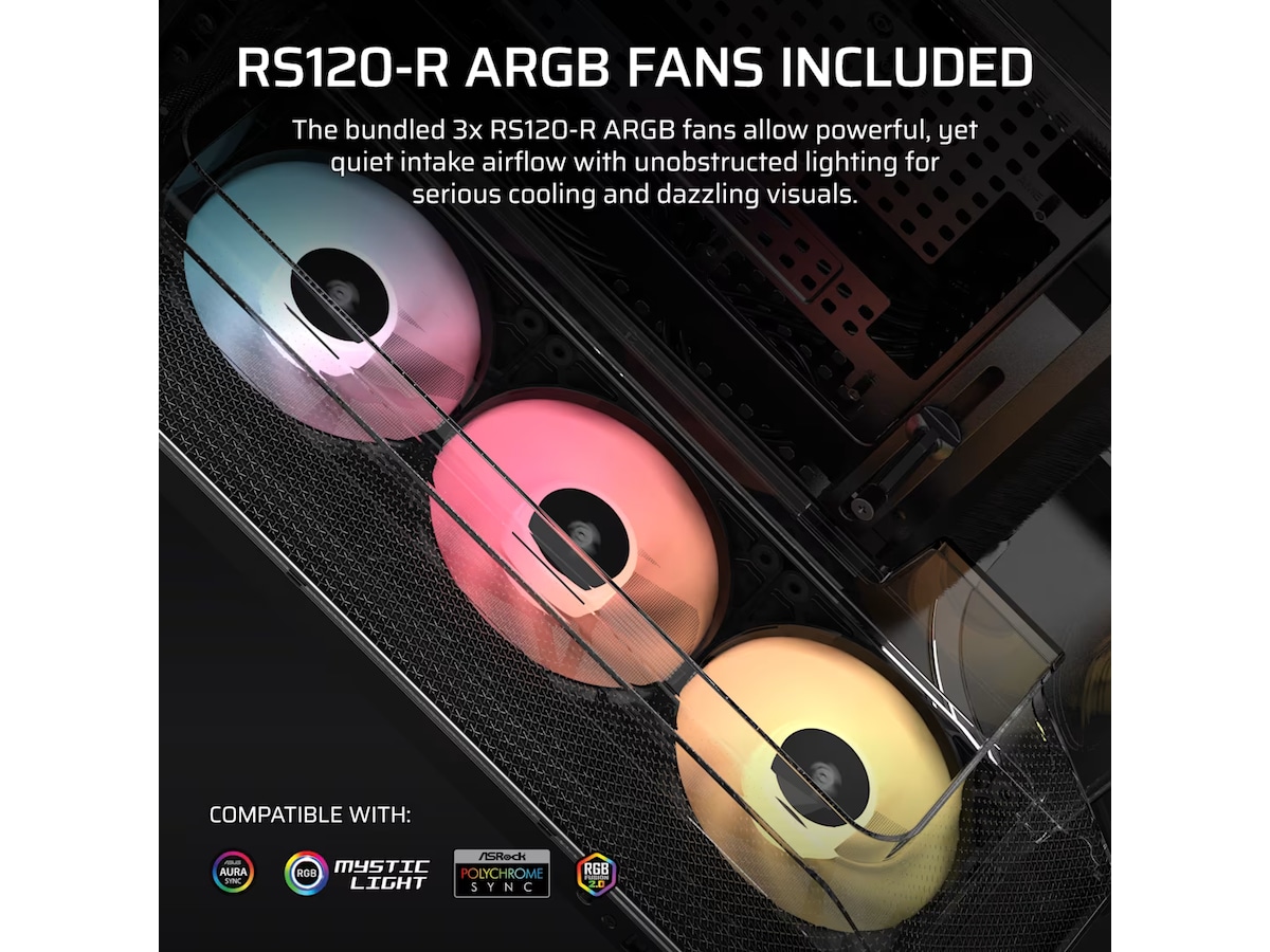 Corsair AIR 5400 RS-R ARGB Triple Chamber Mid Tower (sort) Midi Tower