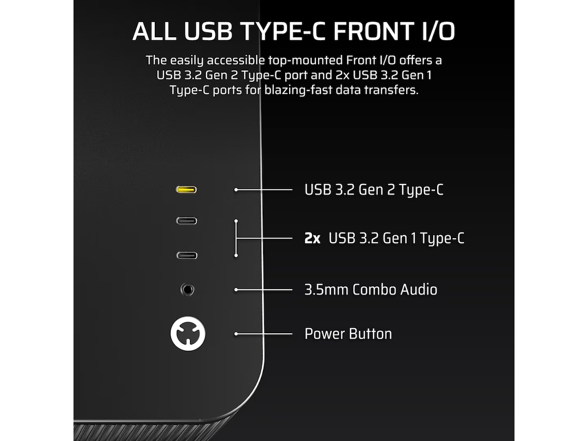 Corsair AIR 5400 RS-R ARGB Triple Chamber Mid Tower (sort) Midi Tower