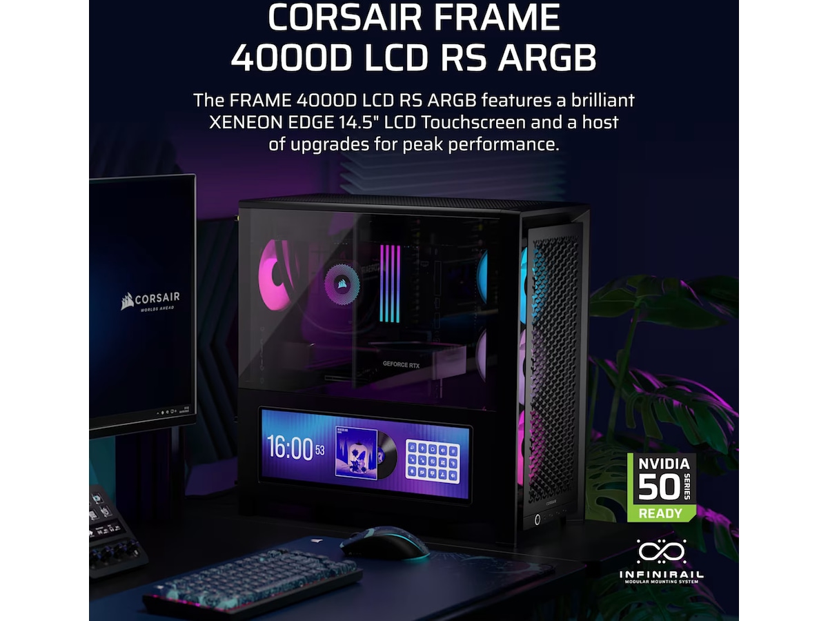 Corsair Frame 4000D LCD RS performance mid tower (sort) Midi Tower