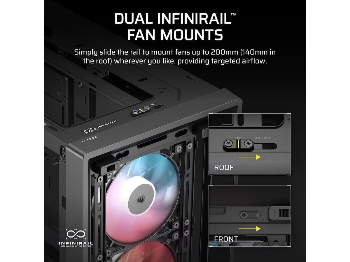 Corsair Frame 4000D LCD RS performance mid tower (sort) Midi Tower