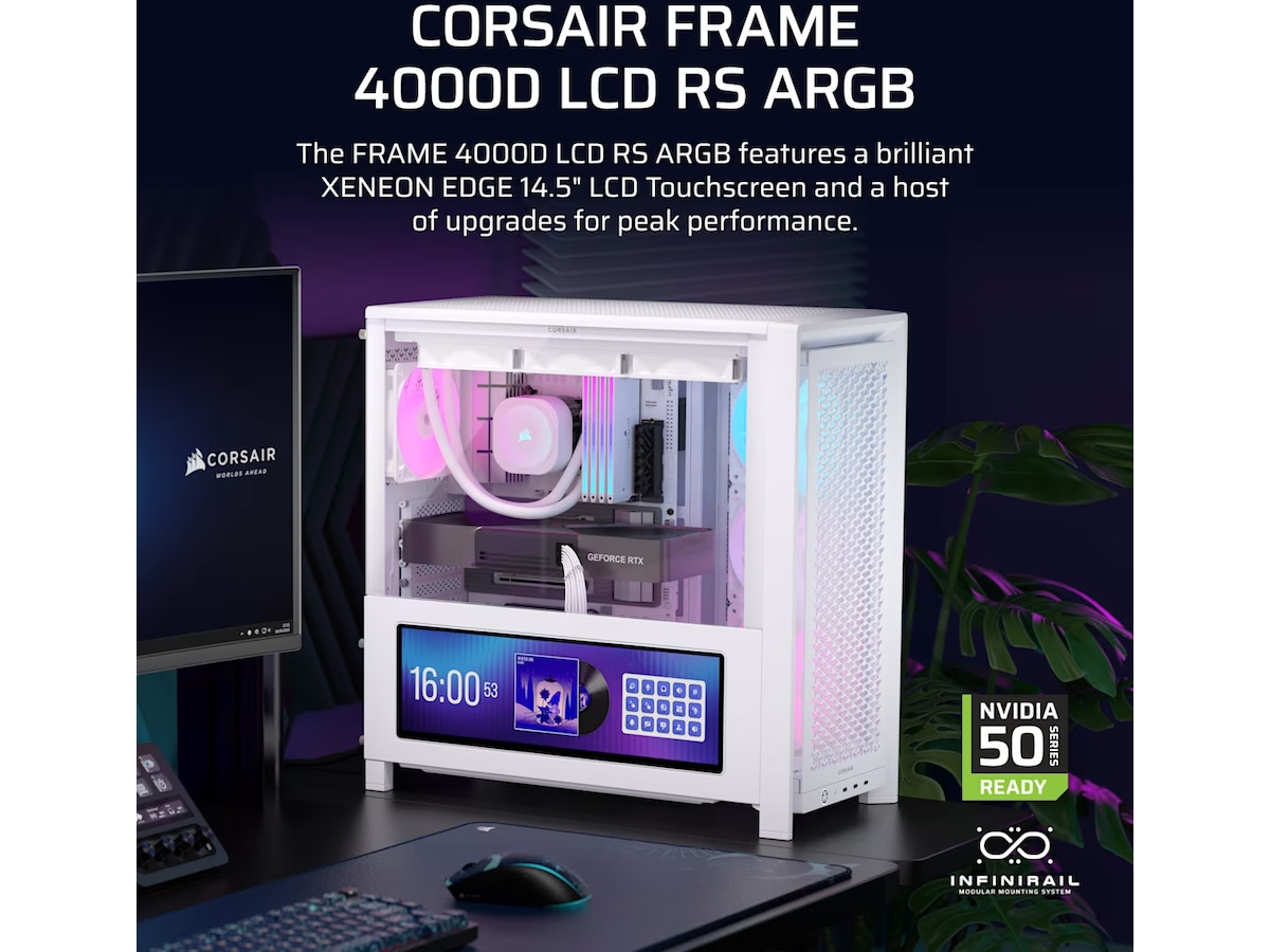 Corsair Frame 4000D LCD RS Performance mid tower (hvid) Midi Tower