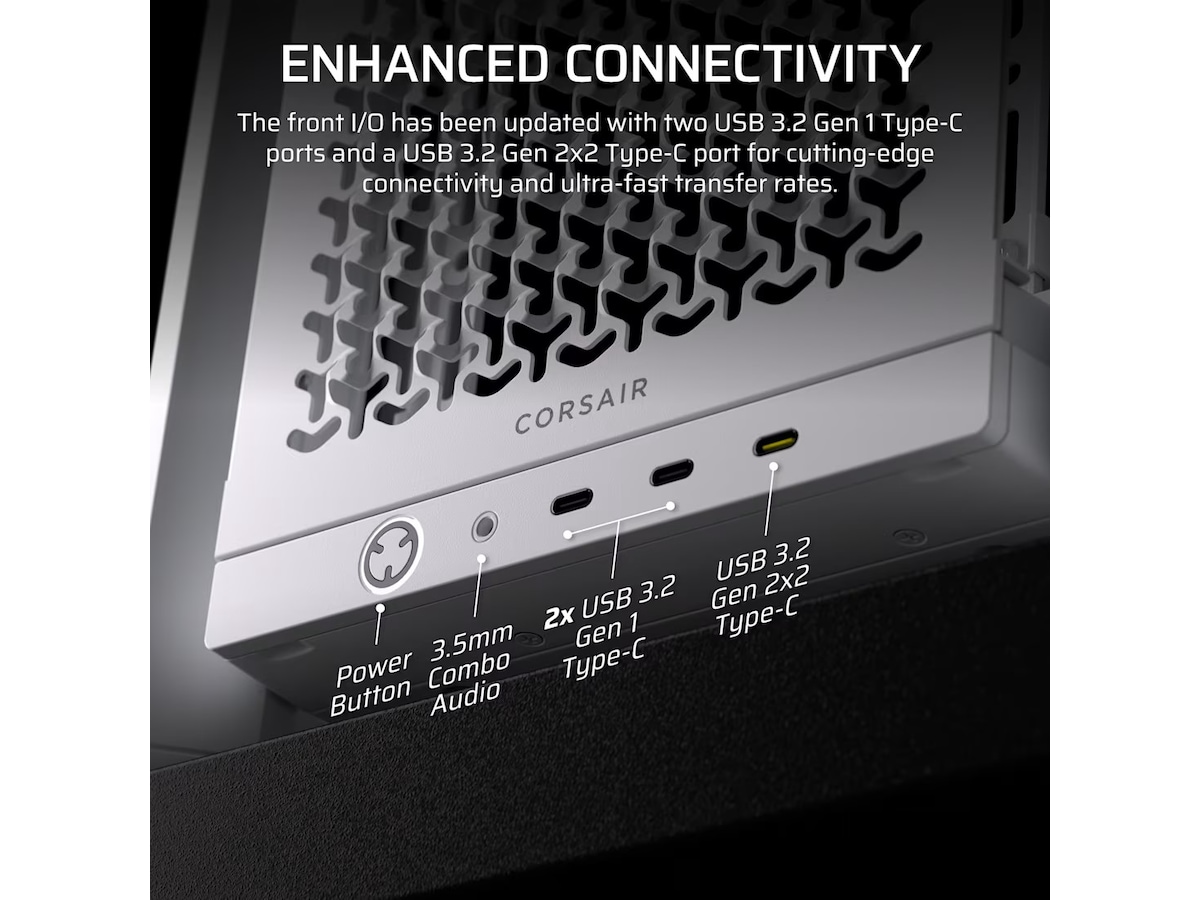 Corsair Frame 4000D LCD RS Performance mid tower (hvid) Midi Tower