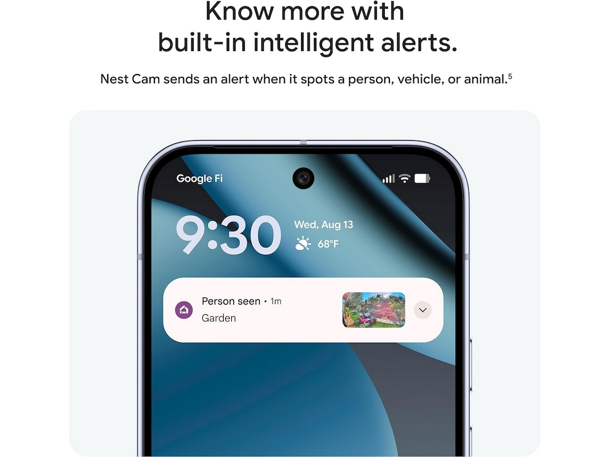Google Nest Cam udendørs 2. gen (med ledning, hvid) Overvågningskameraer